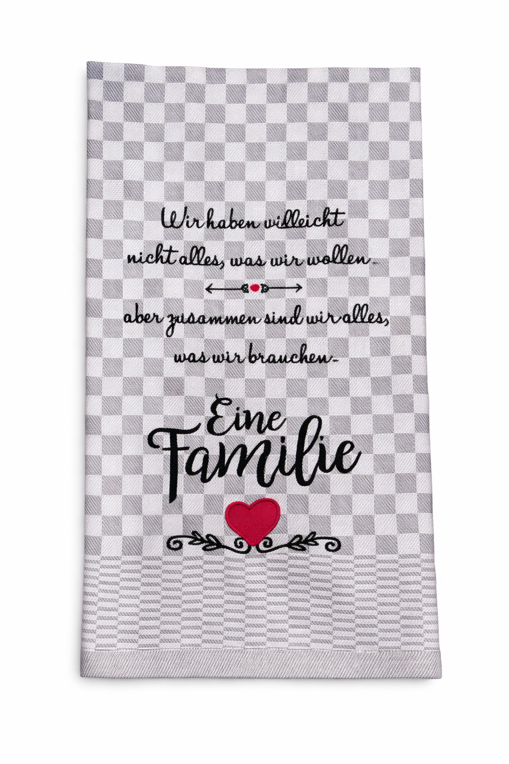 Geschirrtuch Küchenhandtuch bestickt 50x70 Baumwolle Küchendeko Geschenk für Familienmitglieder Eine Familie...