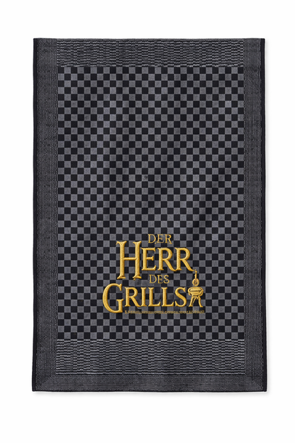Geschirrtuch Küchenhandtuch bestickt 50x70 Baumwolle Küchendeko Geschenk für Griller Grillmeister Herr des Grills