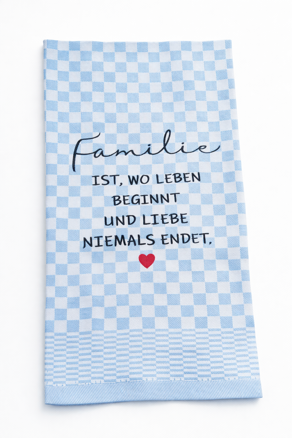 Geschirrtuch Küchenhandtuch bestickt 50x70 Baumwolle Küchendeko Geschenk für Familienmitglieder Familie ist...