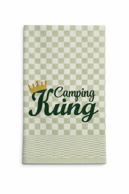Geschirrtuch Küchenhandtuch bestickt 50x70 Baumwolle Küchendeko Geschenk für Campingliebhaber Camping King