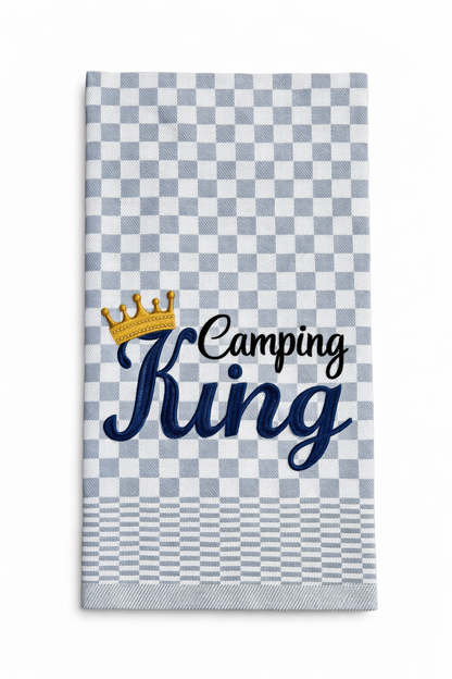 Geschirrtuch Küchenhandtuch bestickt 50x70 Baumwolle Küchendeko Geschenk für Campingliebhaber Camping King