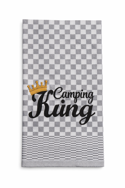 Geschirrtuch Küchenhandtuch bestickt 50x70 Baumwolle Küchendeko Geschenk für Campingliebhaber Camping King