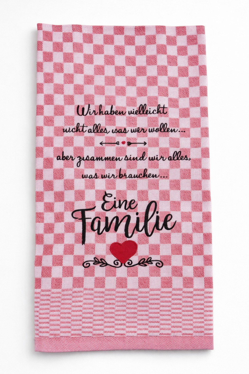 Geschirrtuch Küchenhandtuch bestickt 50x70 Baumwolle Küchendeko Geschenk für Familienmitglieder Eine Familie...