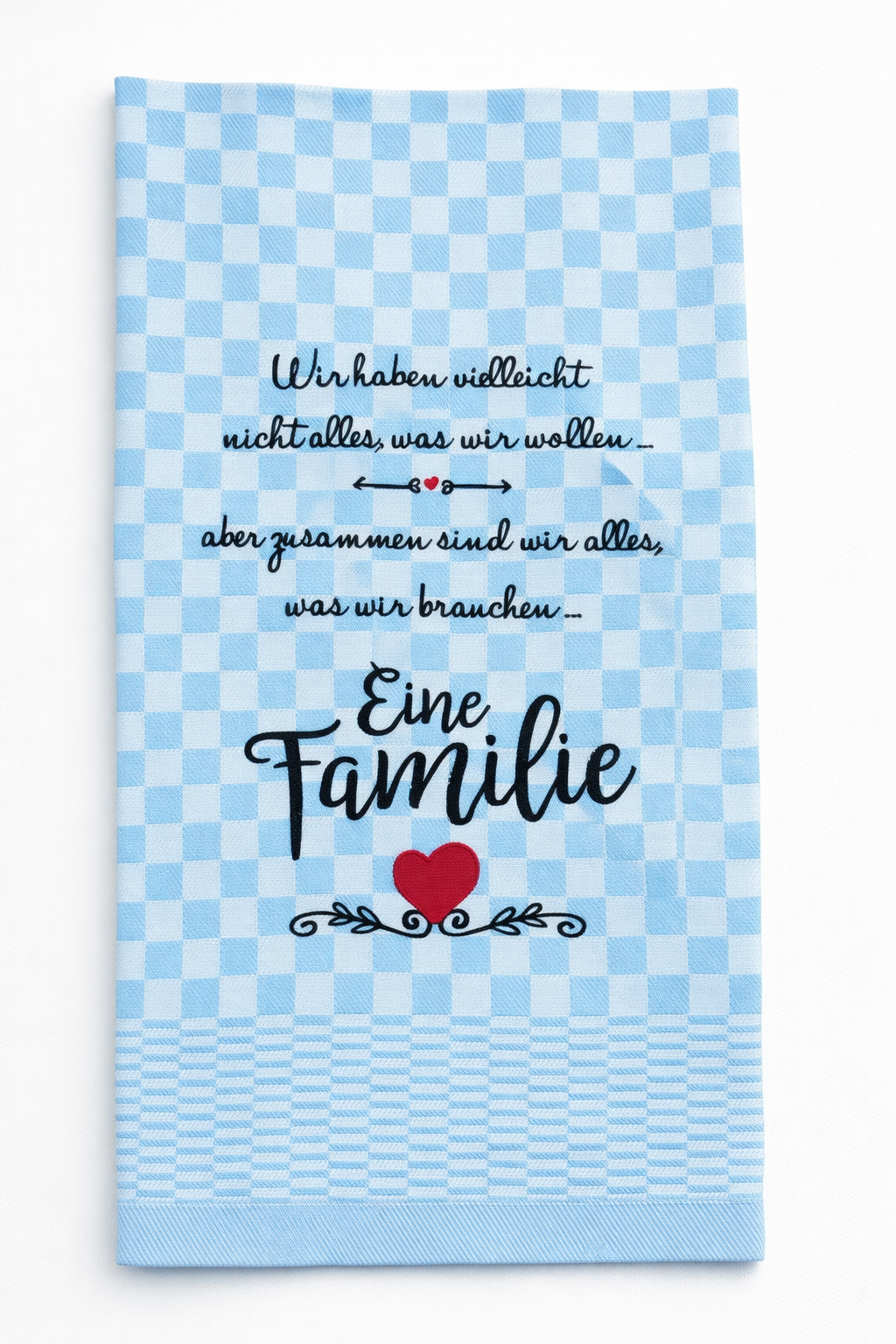 Geschirrtuch Küchenhandtuch bestickt 50x70 Baumwolle Küchendeko Geschenk für Familienmitglieder Eine Familie...