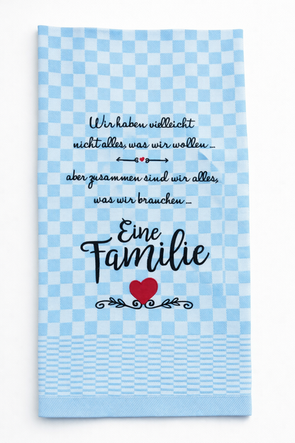 Geschirrtuch Küchenhandtuch bestickt 50x70 Baumwolle Küchendeko Geschenk für Familienmitglieder Eine Familie...