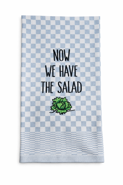 Geschirrtuch Küchenhandtuch bestickt 50x70 Baumwolle Küchendeko Geschenk für Salatliebhaber Vegetarier