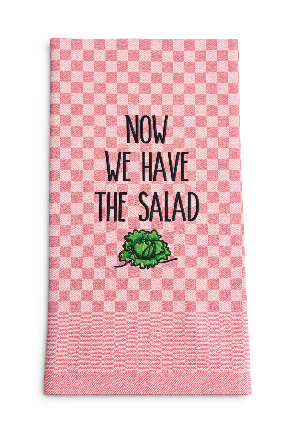 Geschirrtuch Küchenhandtuch bestickt 50x70 Baumwolle Küchendeko Geschenk für Salatliebhaber Vegetarier