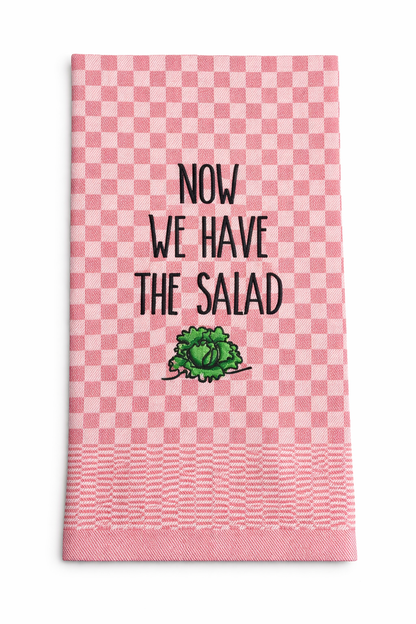 Geschirrtuch Küchenhandtuch bestickt 50x70 Baumwolle Küchendeko Geschenk für Salatliebhaber Vegetarier