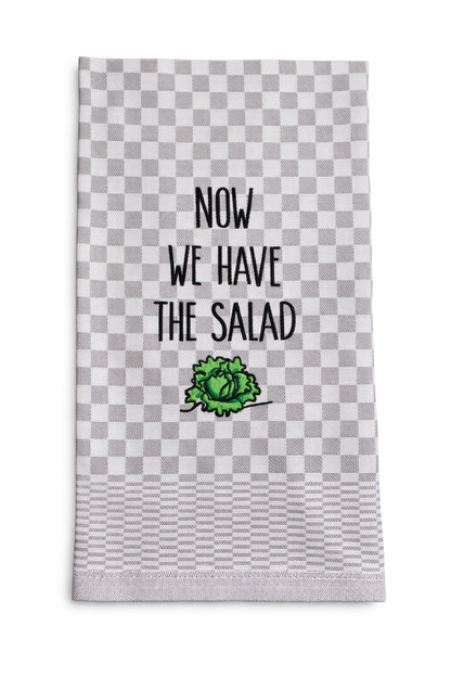 Geschirrtuch Küchenhandtuch bestickt 50x70 Baumwolle Küchendeko Geschenk für Salatliebhaber Vegetarier