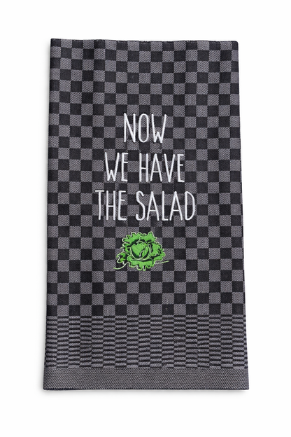 Geschirrtuch Küchenhandtuch bestickt 50x70 Baumwolle Küchendeko Geschenk für Salatliebhaber Vegetarier