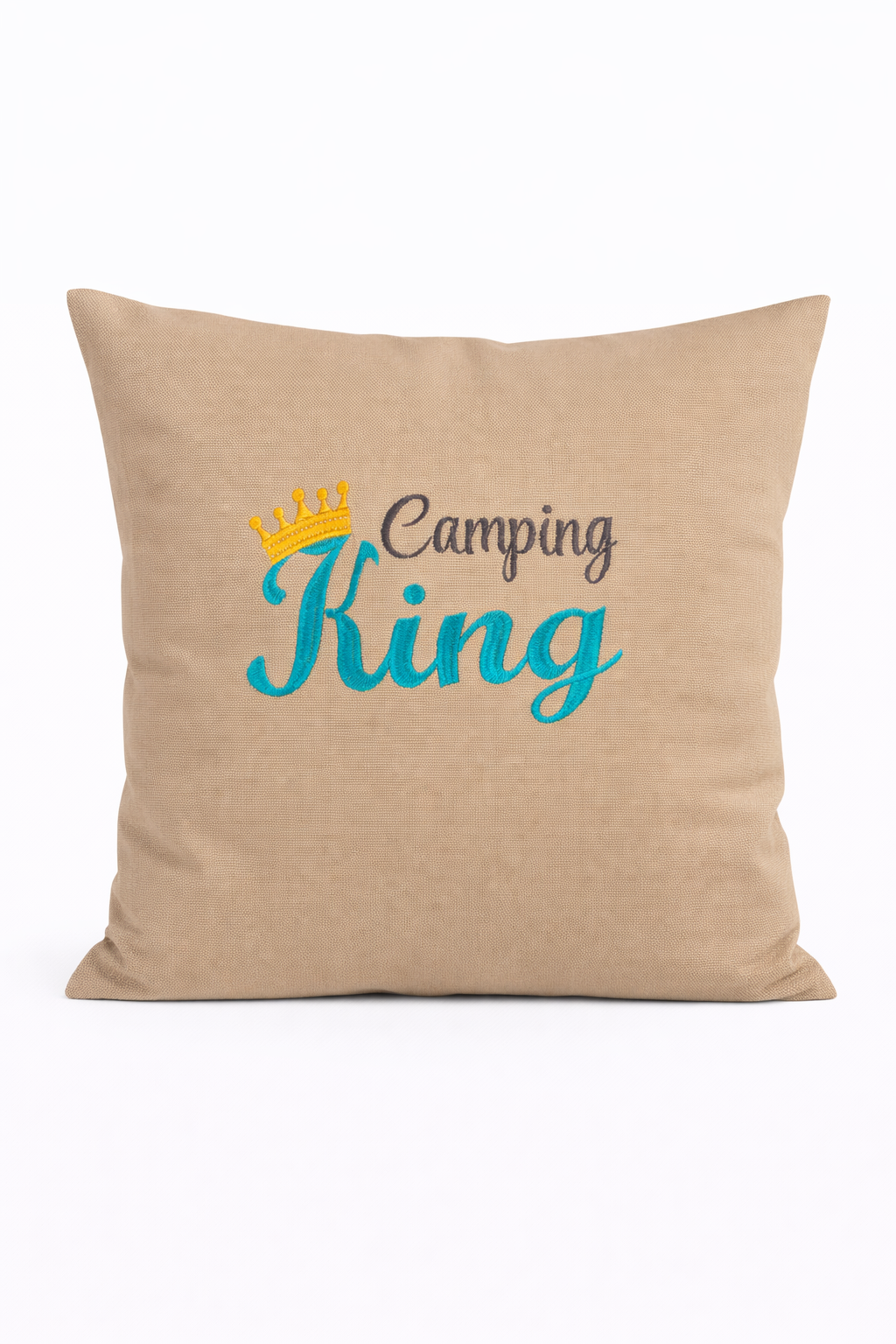 Kissenbezug Zierkissen 40x40 bestickt Baumwolle - Deko für Wohnzimmer Geschenk für Campingliebhaber