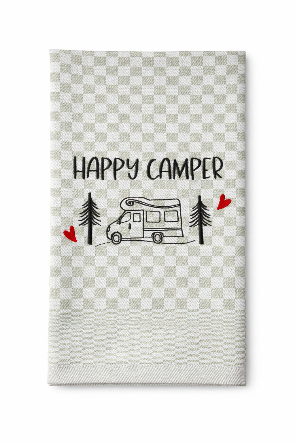 Geschirrtuch Küchenhandtuch bestickt 50x70 Baumwolle Küchendeko Geschenk für Camper mit Wohnmobil