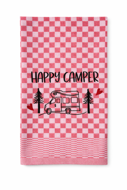 Geschirrtuch Küchenhandtuch bestickt 50x70 Baumwolle Küchendeko Geschenk für Camper mit Wohnmobil