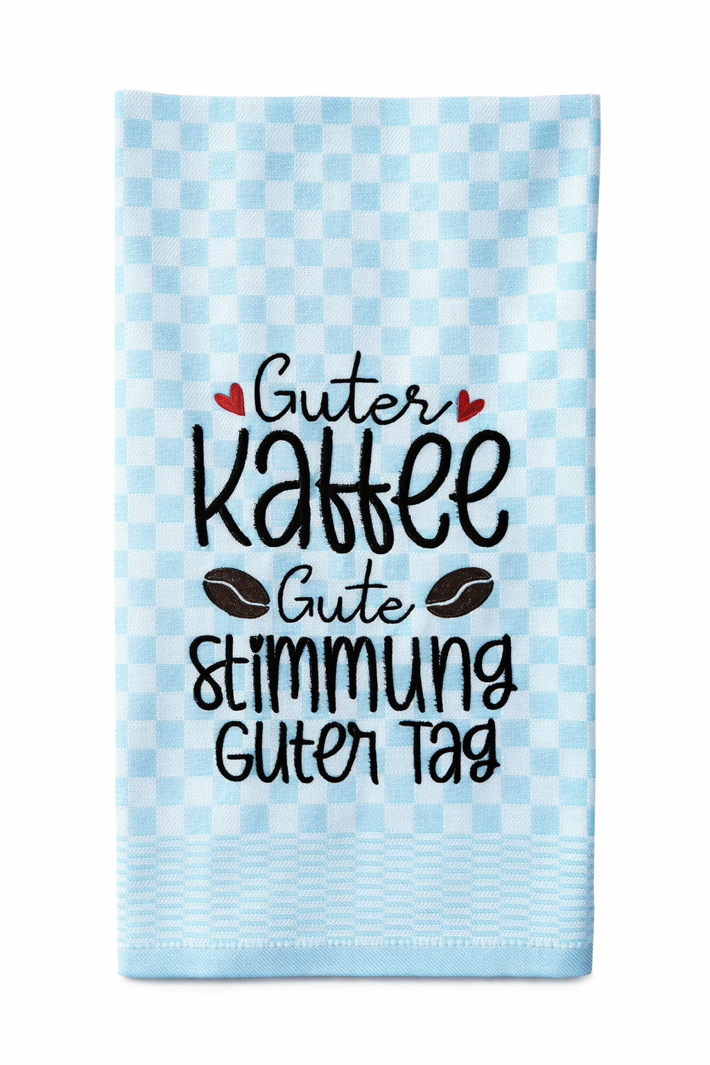 Geschirrtuch Küchenhandtuch bestickt 50x70 Baumwolle Küchendeko Geschenk für Kaffeeliebhaber