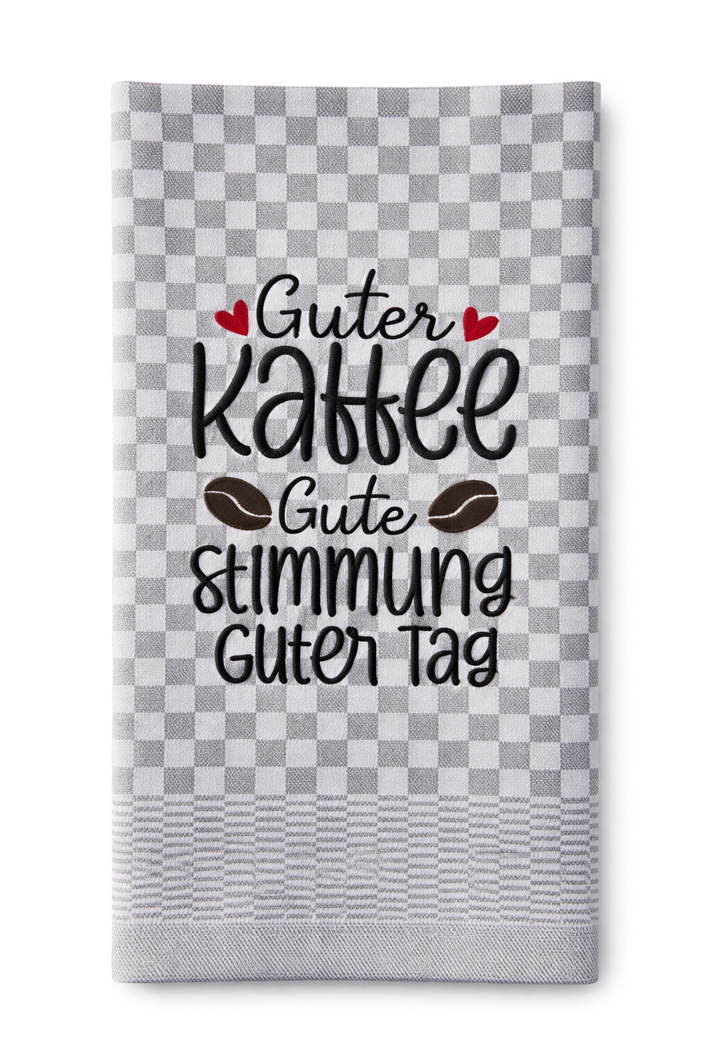 Geschirrtuch Küchenhandtuch bestickt 50x70 Baumwolle Küchendeko Geschenk für Kaffeeliebhaber