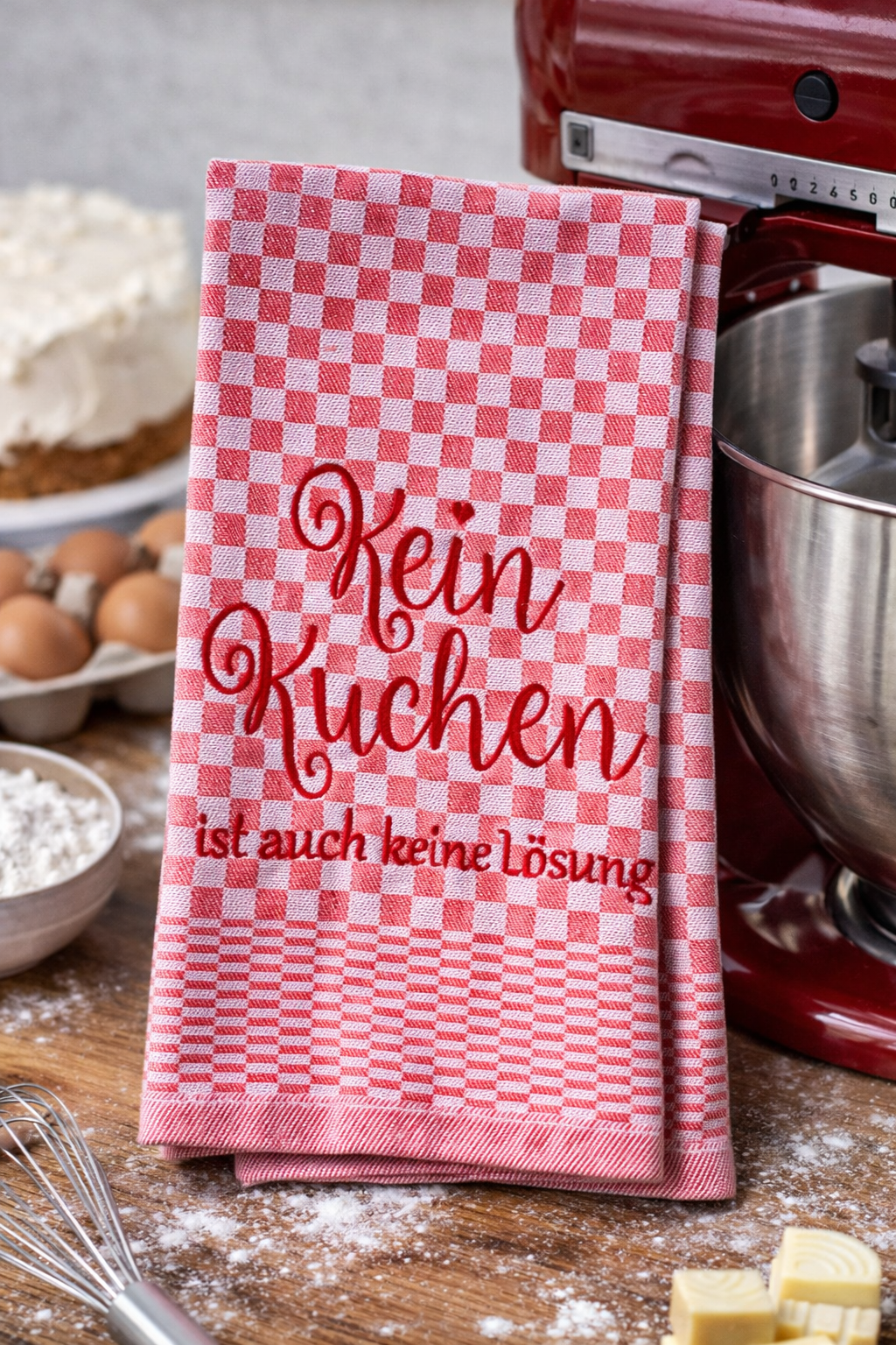 Perfekte Geschenkidee für Kuchenliebhaber. Liebevoll und hochwertig bestickt. 