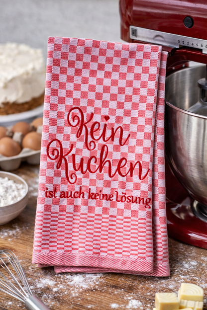 Perfekte Geschenkidee für Kuchenliebhaber. Liebevoll und hochwertig bestickt. 