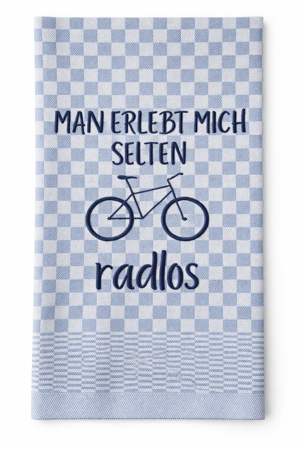 Geschirrtuch Küchenhandtuch bestickt 50x70 Baumwolle Küchendeko Geschenk für Radfahrer Radlos