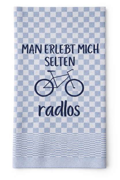 Geschirrtuch Küchenhandtuch bestickt 50x70 Baumwolle Küchendeko Geschenk für Radfahrer Radlos