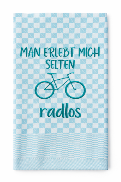 Geschirrtuch Küchenhandtuch bestickt 50x70 Baumwolle Küchendeko Geschenk für Radfahrer Radlos