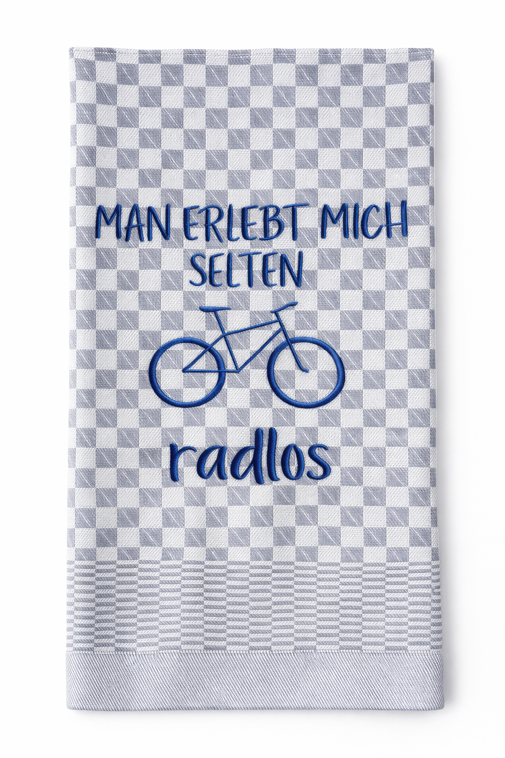 Geschirrtuch Küchenhandtuch bestickt 50x70 Baumwolle Küchendeko Geschenk für Radfahrer Radlos