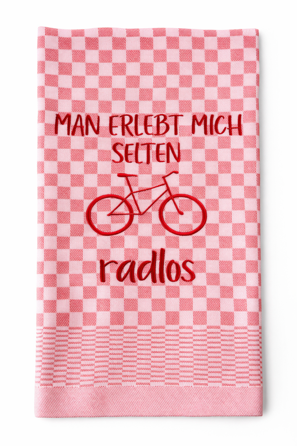 Geschirrtuch Küchenhandtuch bestickt 50x70 Baumwolle Küchendeko Geschenk für Radfahrer Radlos