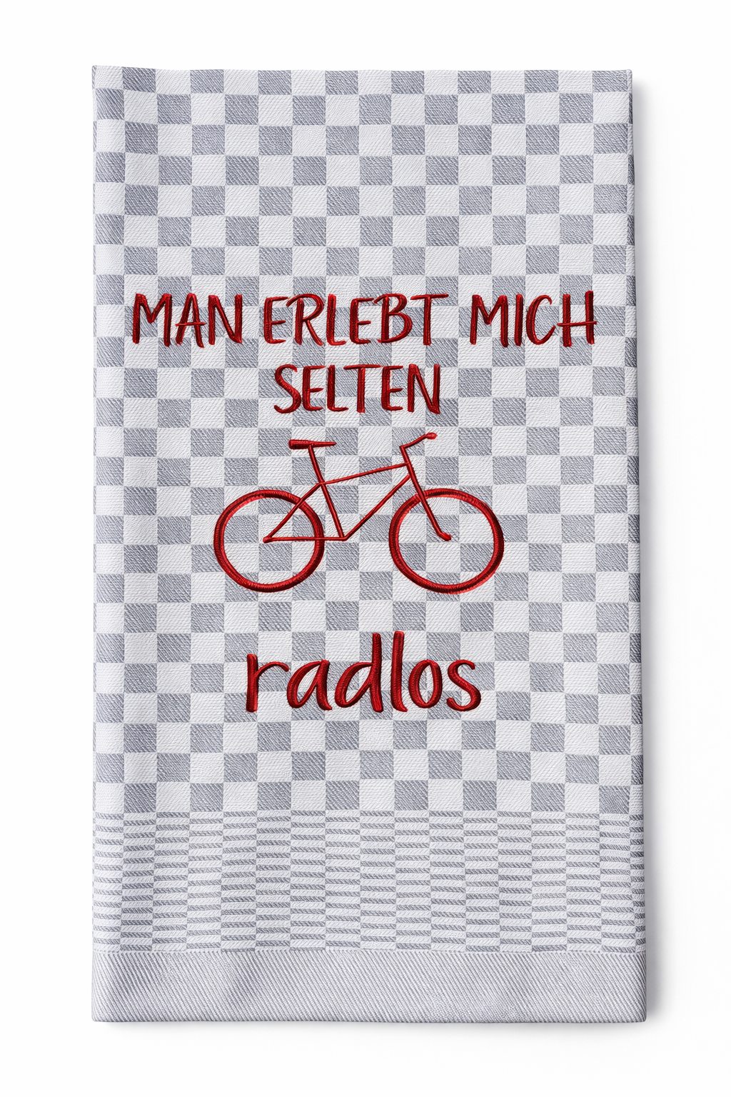 Geschirrtuch Küchenhandtuch bestickt 50x70 Baumwolle Küchendeko Geschenk für Radfahrer Radlos