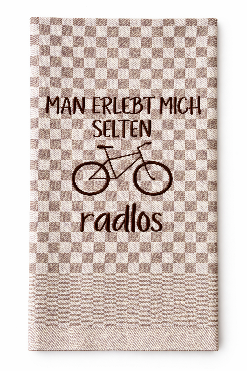 Geschirrtuch Küchenhandtuch bestickt 50x70 Baumwolle Küchendeko Geschenk für Radfahrer Radlos