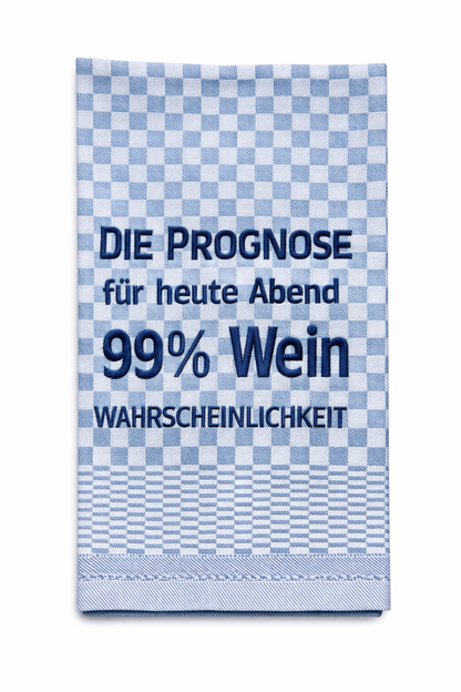 Geschirrtuch Küchenhandtuch bestickt 50x70 Baumwolle Küchendeko Geschenk für Weinliebhaber