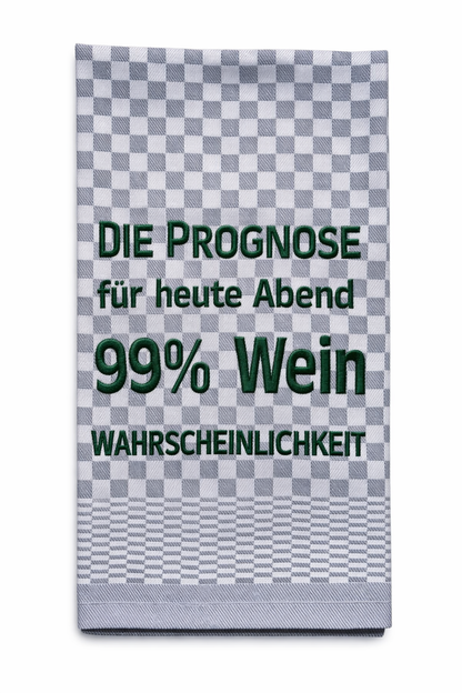 Geschirrtuch Küchenhandtuch bestickt 50x70 Baumwolle Küchendeko Geschenk für Weinliebhaber