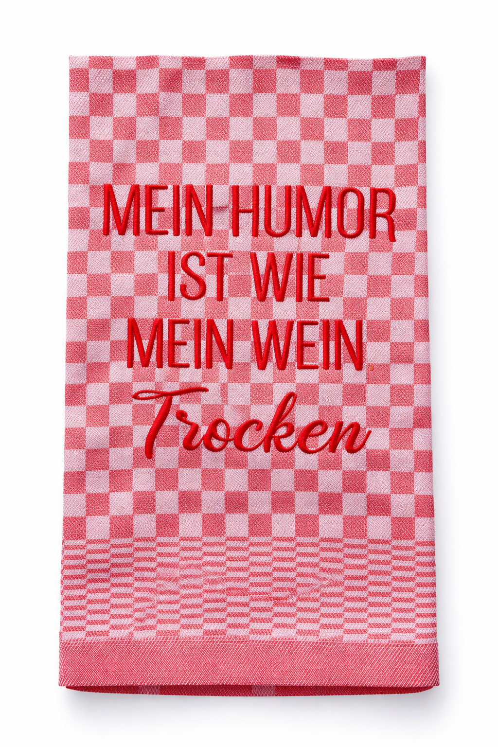 Geschirrtuch Küchenhandtuch bestickt 50x70 Baumwolle Küchendeko Geschenk für Weinliebhaber mit Humor