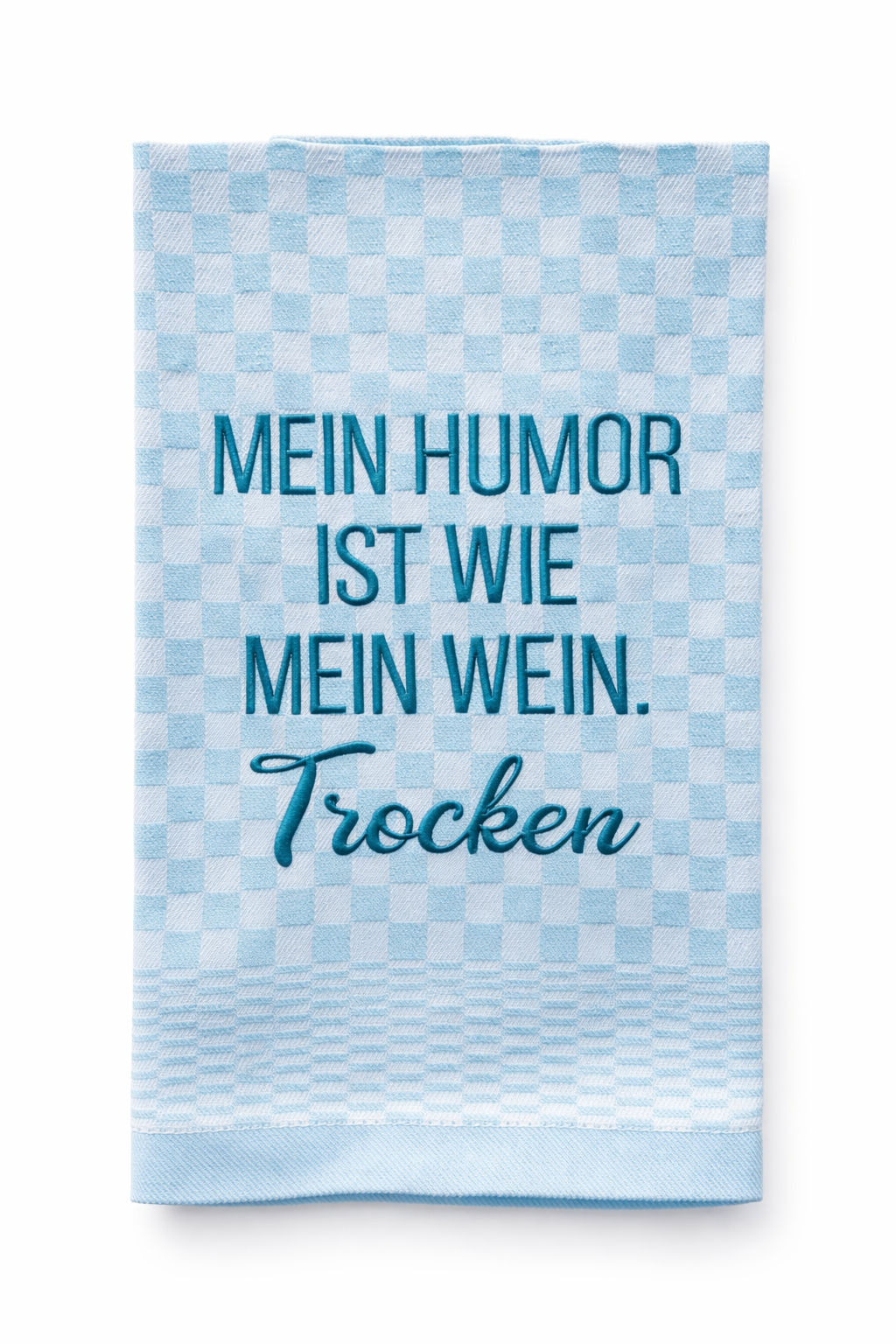 Geschirrtuch Küchenhandtuch bestickt 50x70 Baumwolle Küchendeko Geschenk für Weinliebhaber mit Humor