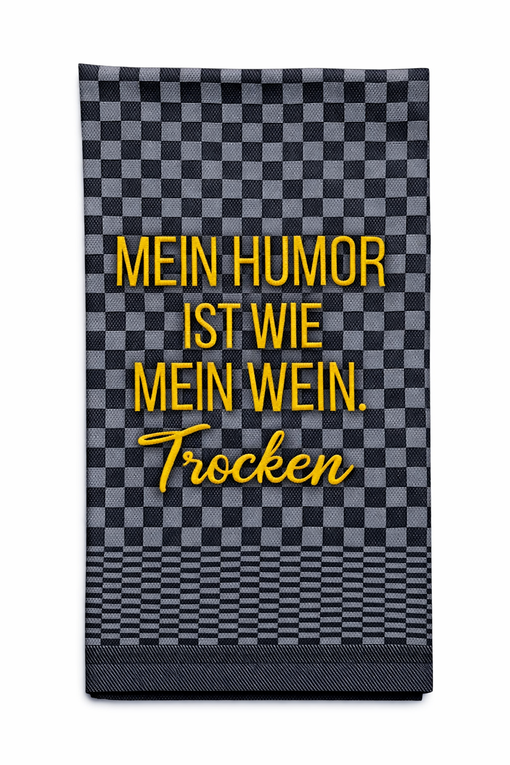 Geschirrtuch Küchenhandtuch bestickt 50x70 Baumwolle Küchendeko Geschenk für Weinliebhaber mit Humor