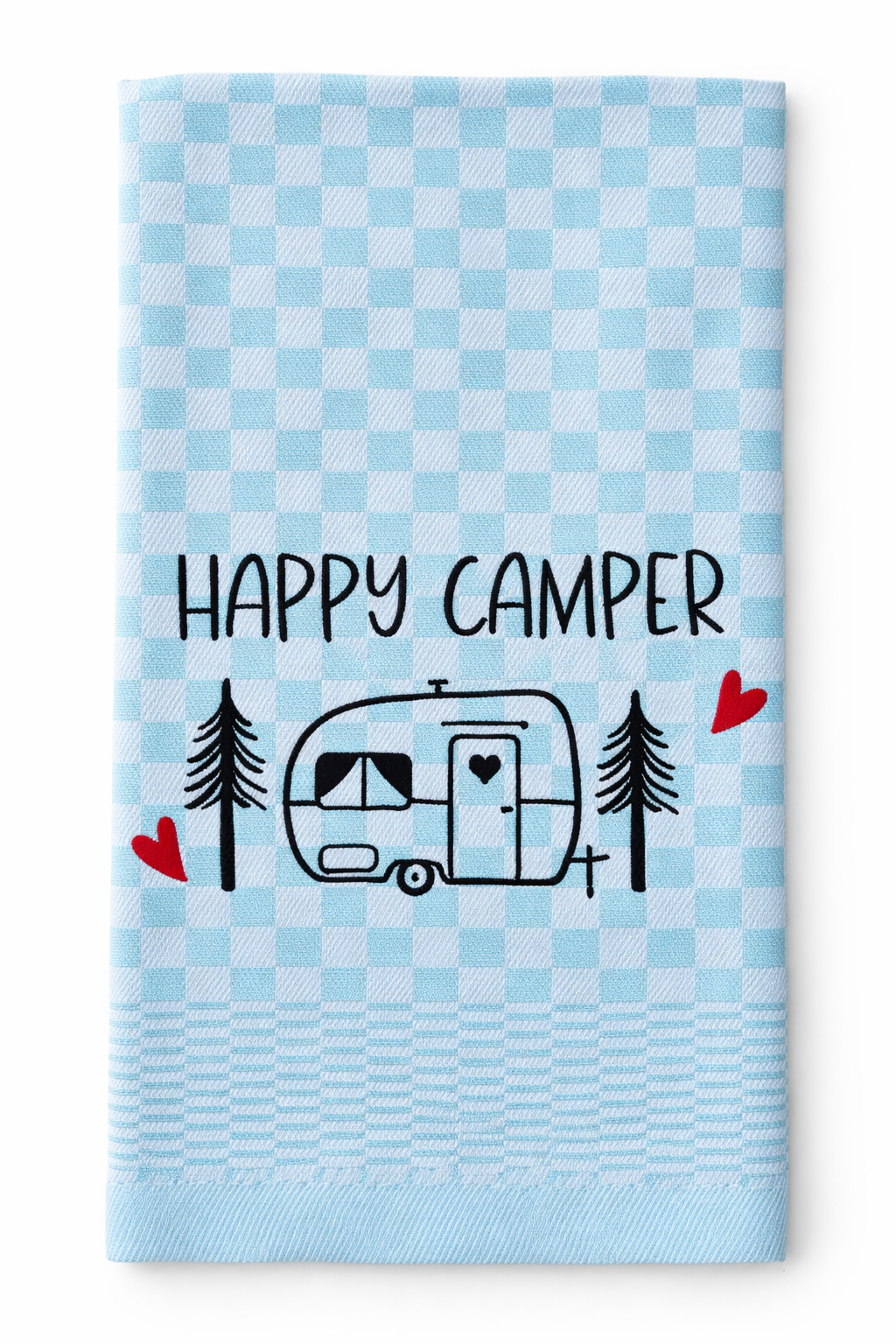 Geschirrtuch Küchenhandtuch bestickt 50x70 Baumwolle Küchendeko Geschenk für Camper mit Wohnwagen