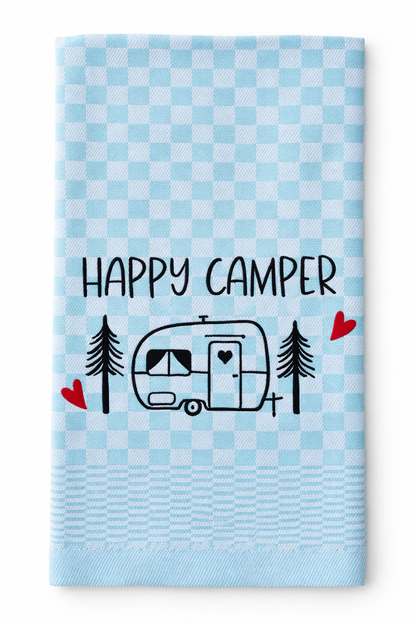 Geschirrtuch Küchenhandtuch bestickt 50x70 Baumwolle Küchendeko Geschenk für Camper mit Wohnwagen
