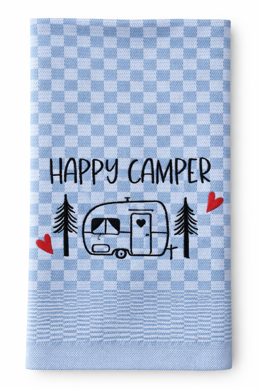 Geschirrtuch Küchenhandtuch bestickt 50x70 Baumwolle Küchendeko Geschenk für Camper mit Wohnwagen