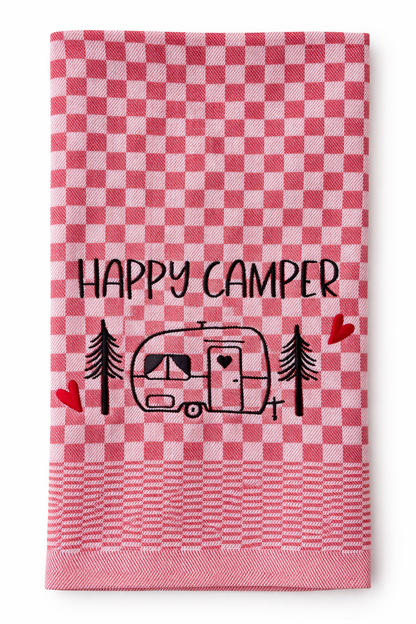 Geschirrtuch Küchenhandtuch bestickt 50x70 Baumwolle Küchendeko Geschenk für Camper mit Wohnwagen