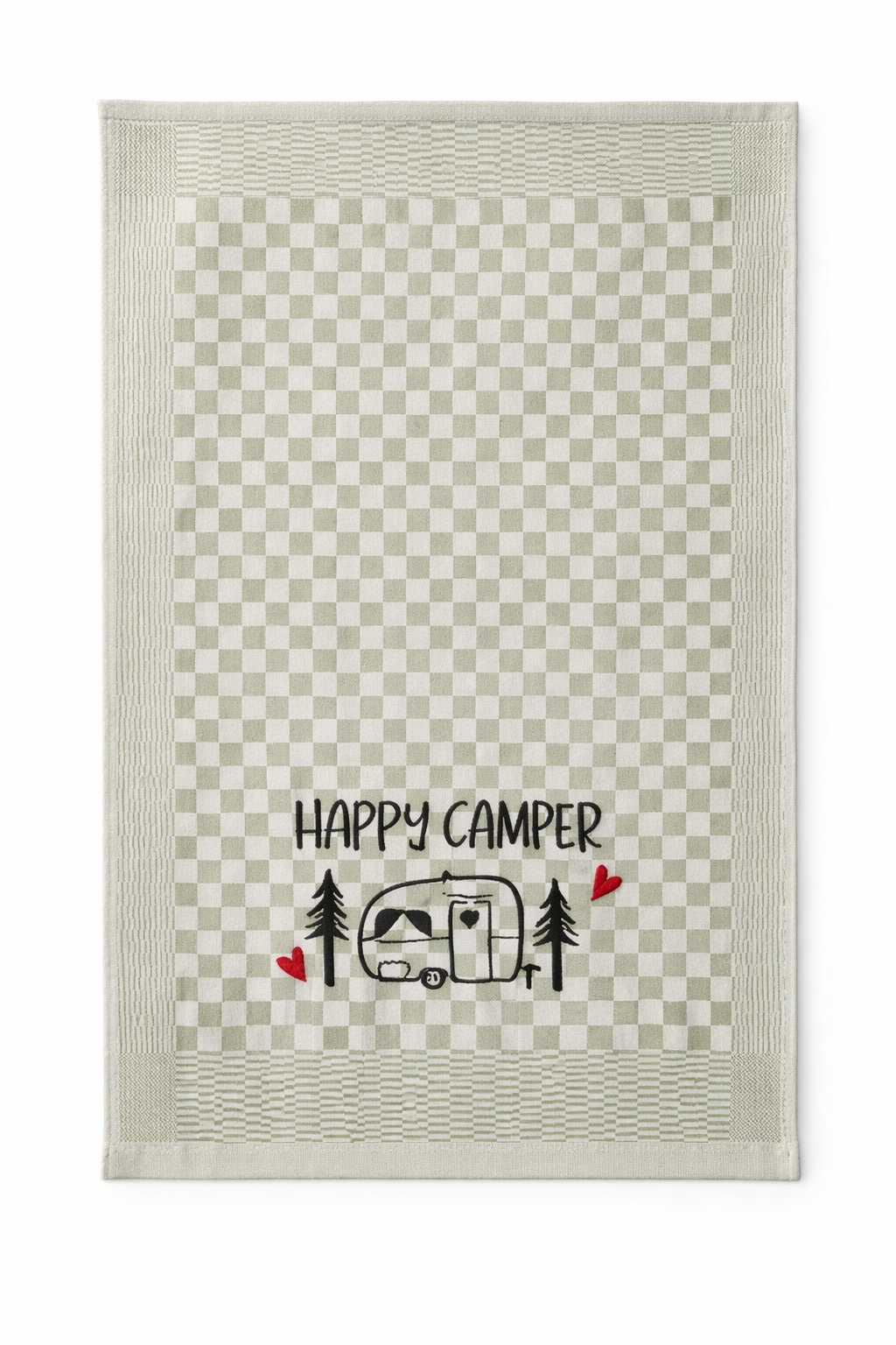 Geschirrtuch Küchenhandtuch bestickt 50x70 Baumwolle Küchendeko Geschenk für Camper mit Wohnwagen