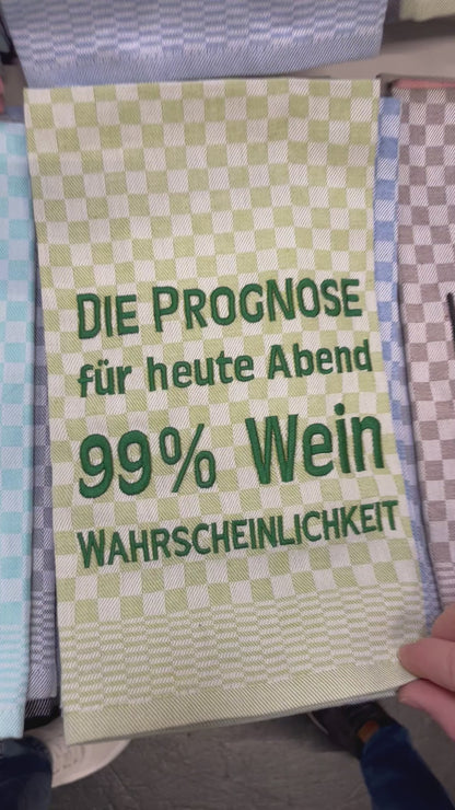 Geschirrtuch Küchenhandtuch bestickt 50x70 Baumwolle Küchendeko Geschenk für Weinliebhaber